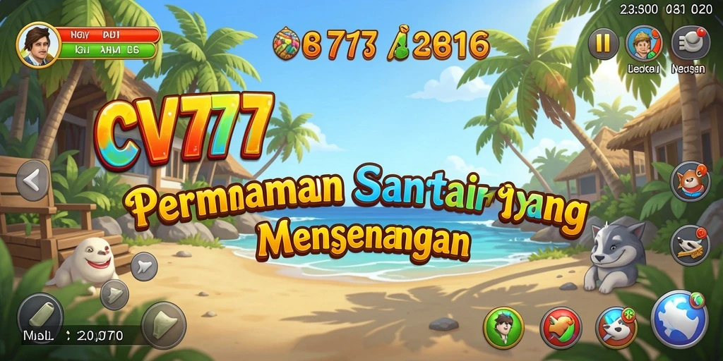 Screenshot menunjukkan gameplay interaktif yang seru di CV777.