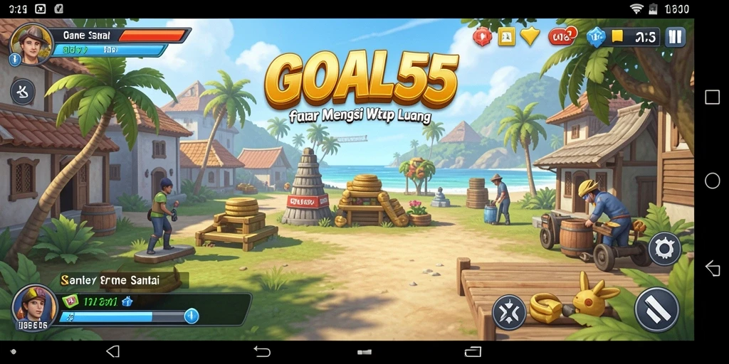 Tampilan gameplay menarik yang menunjukkan keseruan dalam GOAL55.