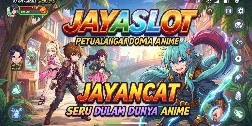 Screenshot JAYASLOT menampilkan aksi karakter anime yang mendebarkan.