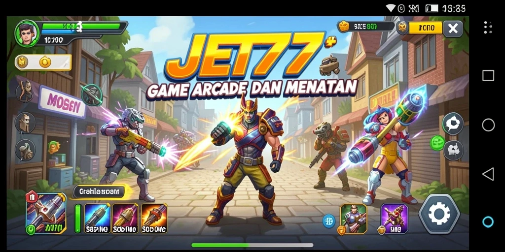 Screenshot JET77 menampilkan keseruan gameplay arcade yang penuh aksi.