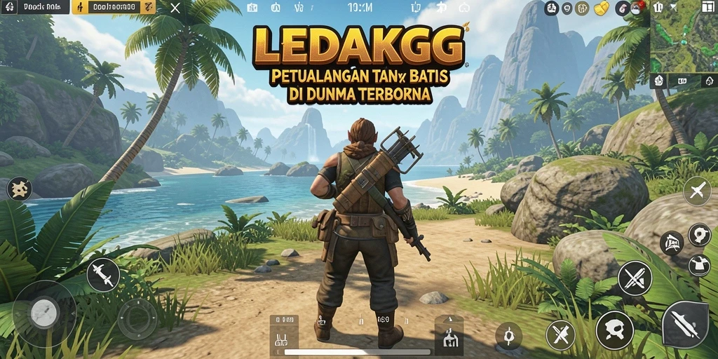 Tampilan gameplay <strong>LEDAKGG</strong> yang menakjubkan dalam dunia terbuka.