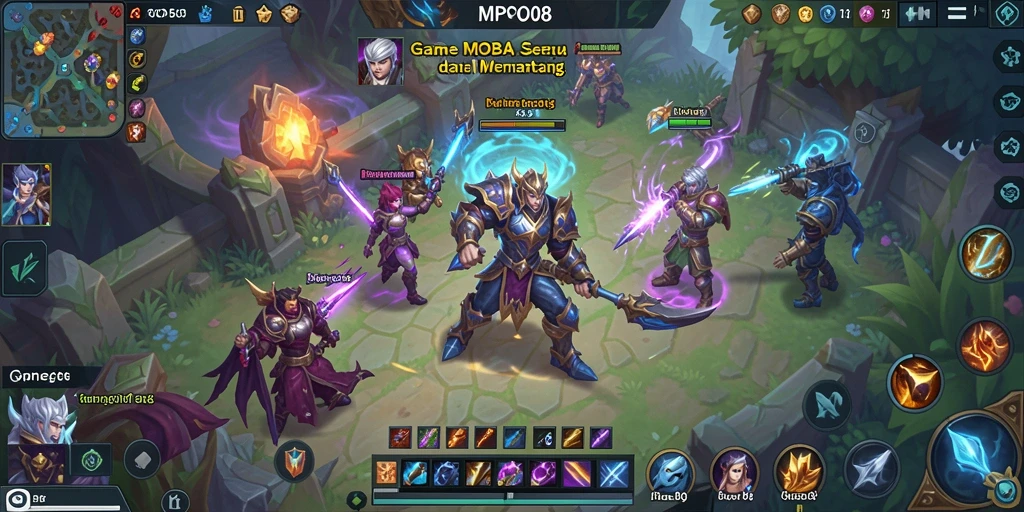 Screenshot gameplay <strong>MPO08</strong> yang menampilkan pertarungan tim yang seru.