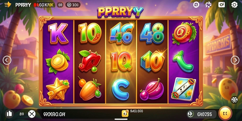 Tampilan gameplay slot PPRRYY yang menarik dan penuh warna.